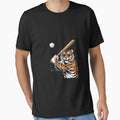 Tiger Baseball Sports Animal 1 T-Shirt - Trendy Graphic for Adults - T-Shirt, Sweatshirt, Hoodie