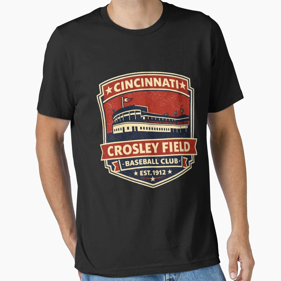 Cincinnati Baseball Crosley Field T-Shirt - Unique Graphic Men Women - T-Shirt, Sweatshirt, Hoodie