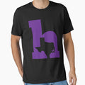 Lowercase H Purple T-Shirt - Graphic Print Unisex - T-Shirt, Sweatshirt, Hoodie