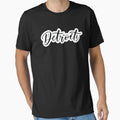 Detroit Script Michigan Raised Me T-Shirt - Novelty Apparel for Adults - T-Shirt, Sweatshirt, Hoodie