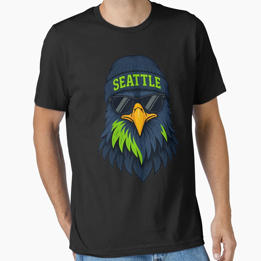 Seattle Seahawk Fan Art T-Shirt - Casual Everyday Wear Men Women - T-Shirt, Sweatshirt, Hoodie