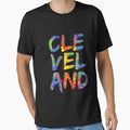 Cleveland 3 Level Paint Splash T-Shirt - Unique Graphic Men Women - T-Shirt, Sweatshirt, Hoodie
