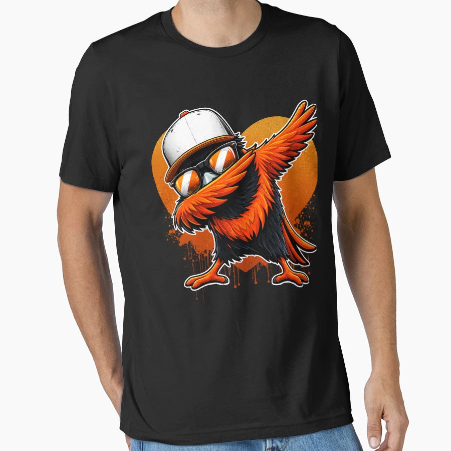 Dabbing Oriole Bird Watcher Lover T-Shirt - Streetwear Style for Adults - T-Shirt, Sweatshirt, Hoodie