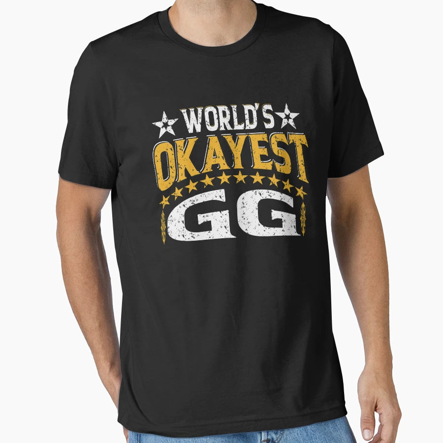 Worlds Okayest Gg T-Shirt - Fun Novelty Design for Adults - T-Shirt, Sweatshirt, Hoodie