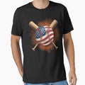 American Flag Baseball T-Shirt - Streetwear Style for Adults - T-Shirt, Sweatshirt, Hoodie