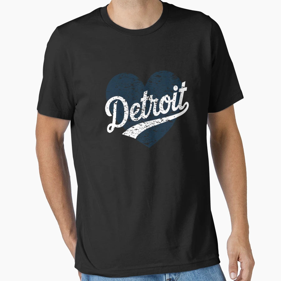 Hearts Detroit Lovers Evergreen Gifts T-Shirt - Graphic Print for Adults - T-Shirt, Sweatshirt, Hoodie
