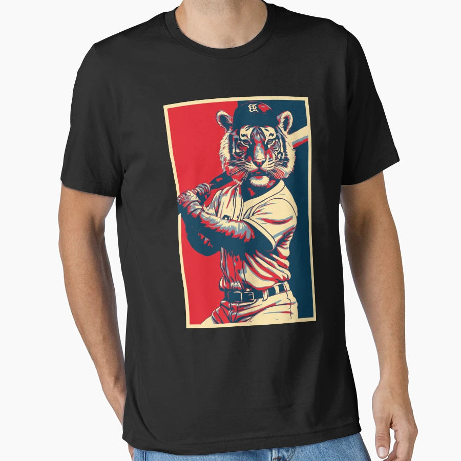 Baseball Tiger Hope T-Shirt - Novelty Apparel for Adults - T-Shirt, Sweatshirt, Hoodie