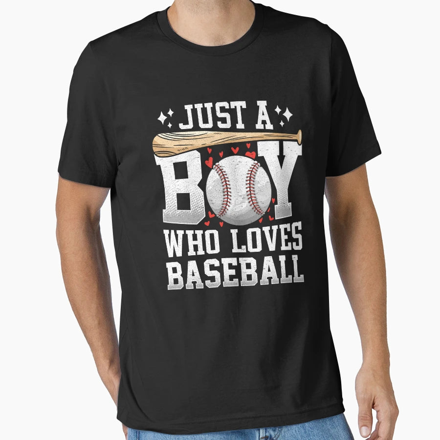Funny Just Who Loves Baseball American T-Shirt - Fun Novelty Design Unisex - T-Shirt, Sweatshirt, Hoodie
