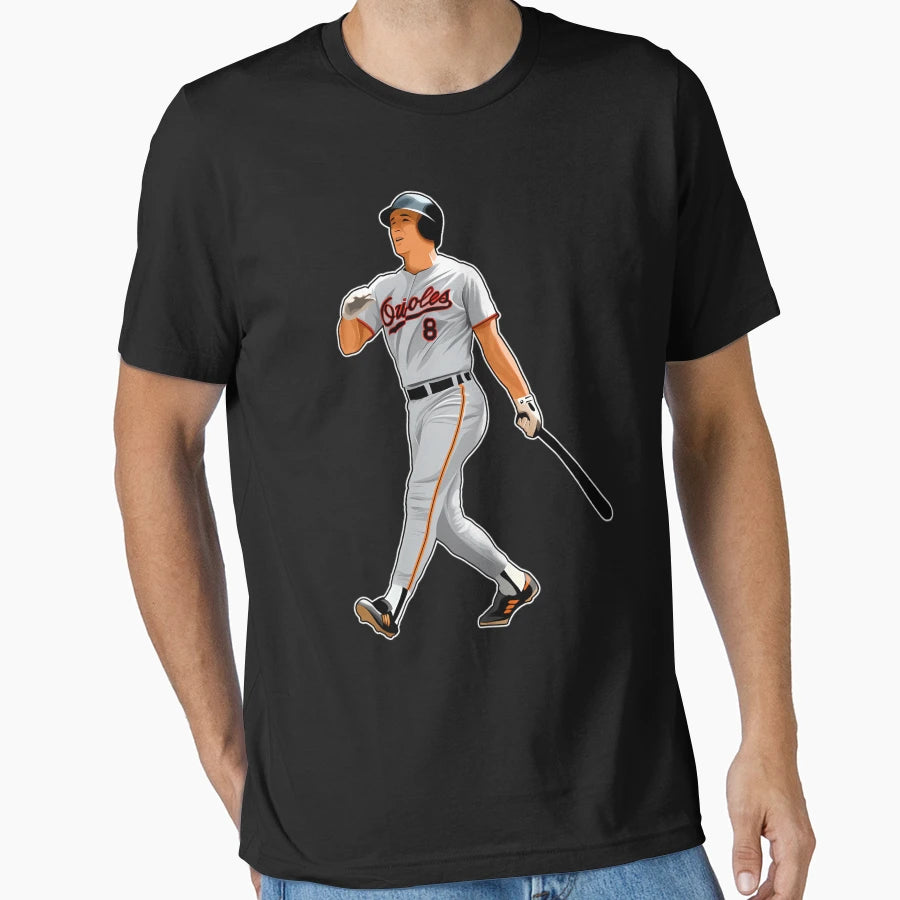 Cal Ripken Jr 8 Hit Homerun T-Shirt - Minimalist Print for Adults - T-Shirt, Sweatshirt, Hoodie