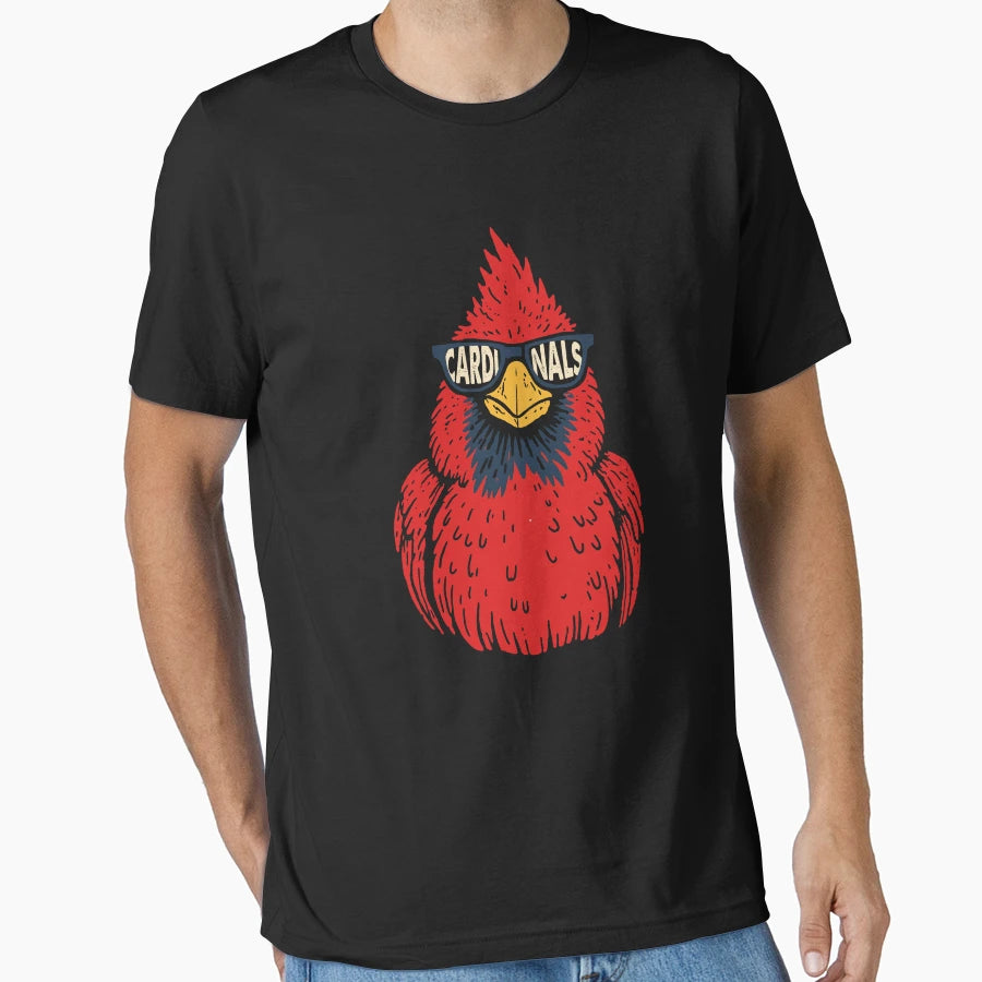 Red Bird Shades Baseball Lover Gift T-Shirt - Streetwear Style for Adults - T-Shirt, Sweatshirt, Hoodie