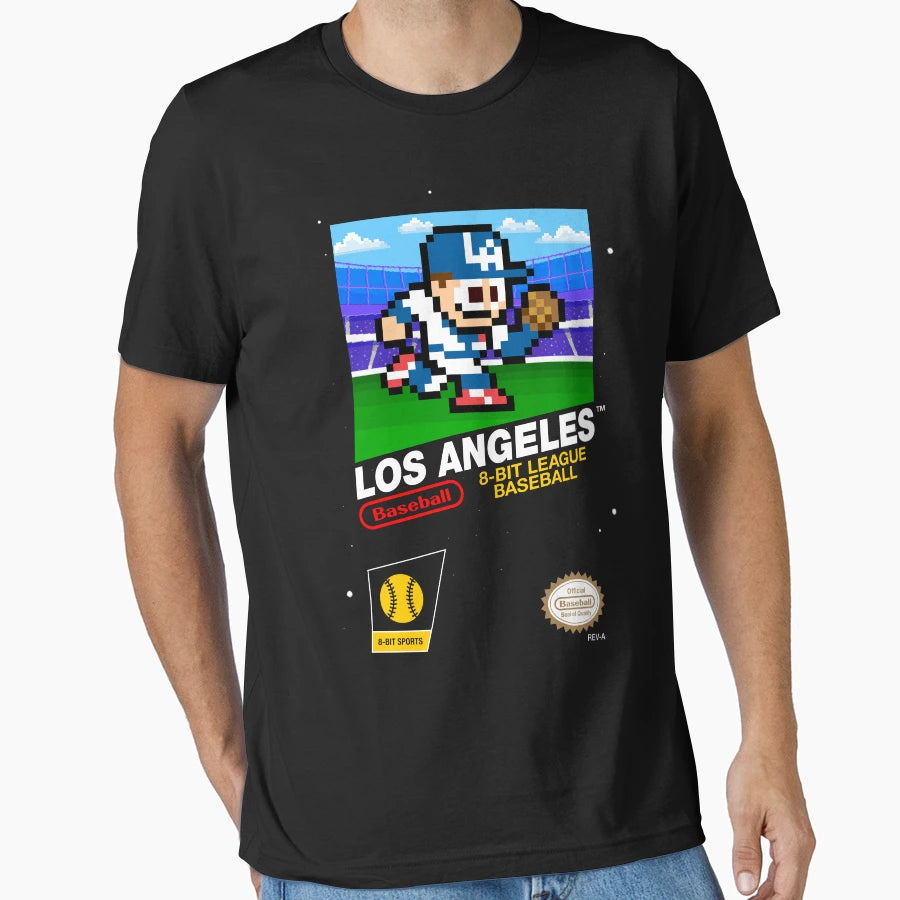 Los Angeles 8 Bit Videogame Cart T-Shirt - Minimalist Print Men Women - T-Shirt, Sweatshirt, Hoodie