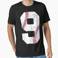 9Th Birthday Baseball Nine 9 Ninth Gift T-Shirt - Graphic Print for Adults - T-Shirt, Sweatshirt, Hoodie