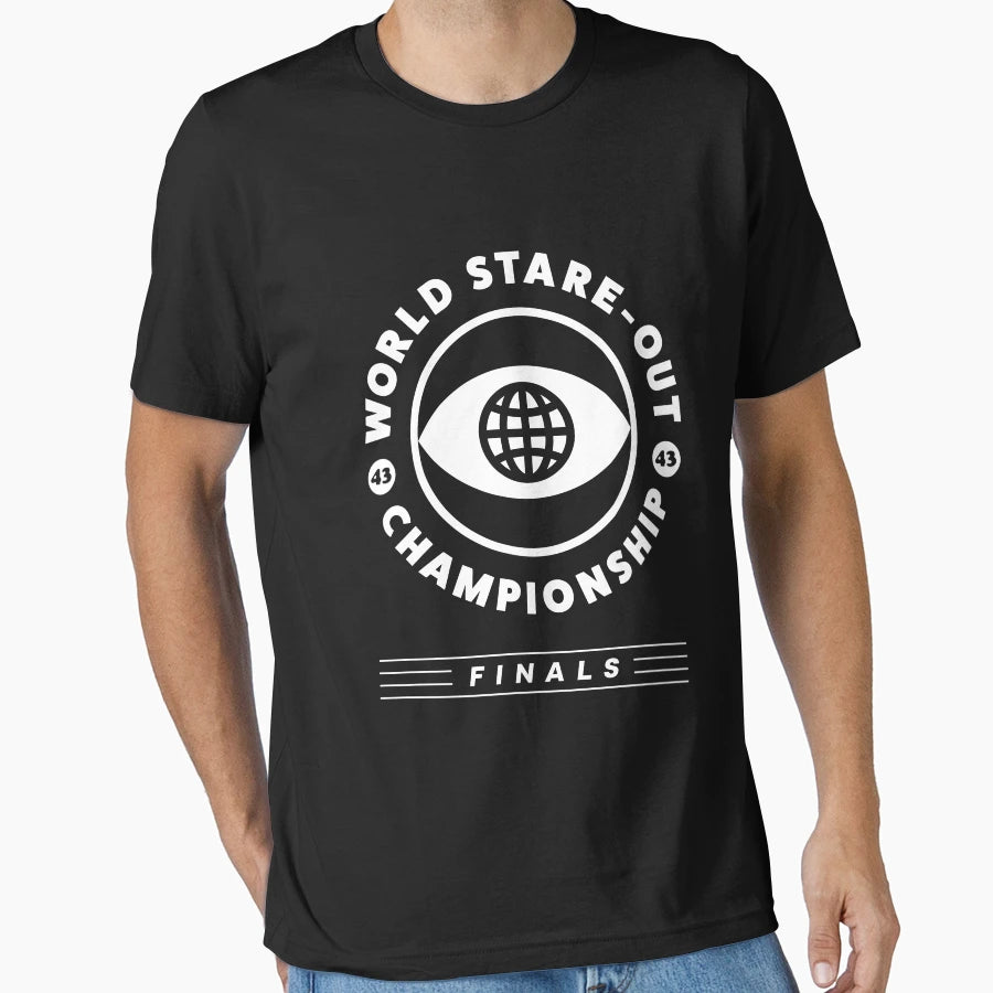 43Rd World Stare Out Championship T-Shirt - Minimalist Print for Adults - T-Shirt, Sweatshirt, Hoodie