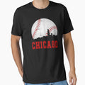 Chicago Baseball Skyline T-Shirt - Casual Everyday Wear for Adults - T-Shirt, Sweatshirt, Hoodie