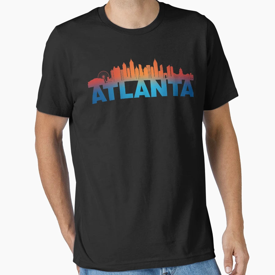 Atlanta City Skyline Landmark T-Shirt - Unique Graphic Men Women - T-Shirt, Sweatshirt, Hoodie