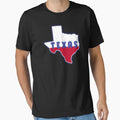 Texas State Logo Red White And Blue T-Shirt - Graphic Print Men Women - T-Shirt, Sweatshirt, Hoodie
