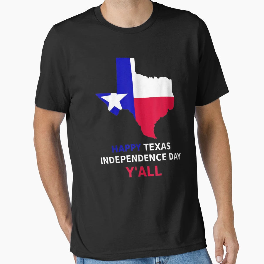 Happy Texas Independence Day T-Shirt - Minimalist Print for Adults - T-Shirt, Sweatshirt, Hoodie