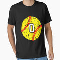 Softball Jersey Grunge Lucky Number 0 T-Shirt - Unique Graphic Unisex - T-Shirt, Sweatshirt, Hoodie