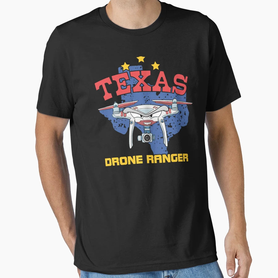 Texas Drone Ranger Humorous Drones T-Shirt - Aesthetic Graphic for Adults - T-Shirt, Sweatshirt, Hoodie