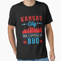 Kansas City Capital Bbq T-Shirt - Minimalist Print Men Women - T-Shirt, Sweatshirt, Hoodie