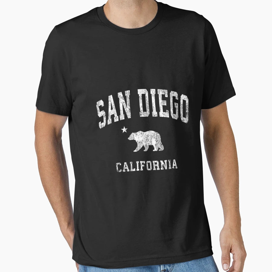 San Diego California Ca Distressed T-Shirt - Unique Graphic for Adults - T-Shirt, Sweatshirt, Hoodie