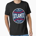 Atlanta Big League Baseball White T-Shirt - Custom Art Print Unisex - T-Shirt, Sweatshirt, Hoodie