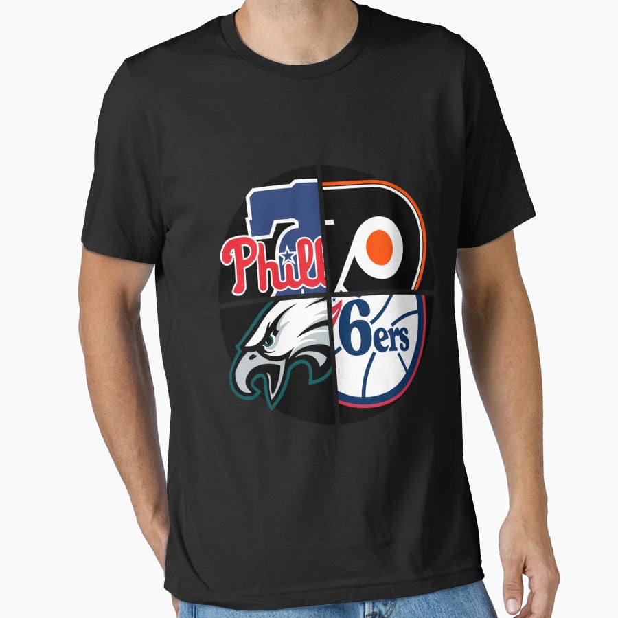 Philadelphia Sports Quad T-Shirt - Novelty Apparel Men Women - T-Shirt, Sweatshirt, Hoodie