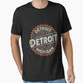 Detroit Michigan T-Shirt - Minimalist Print for Adults - T-Shirt, Sweatshirt, Hoodie