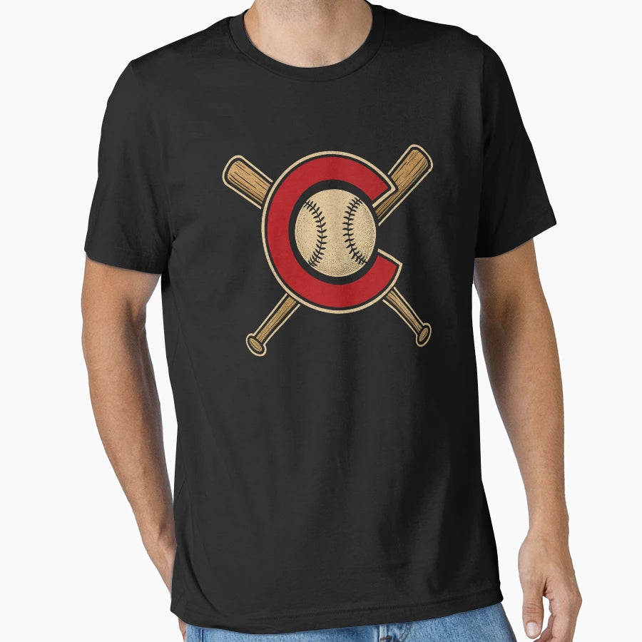 Old School Baseball Badge Bats T-Shirt - Fun Novelty Design Men Women - T-Shirt, Sweatshirt, Hoodie