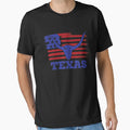 Texas 4Th July Usa Flag Longhorn T-Shirt - Graphic Print for Adults - T-Shirt, Sweatshirt, Hoodie