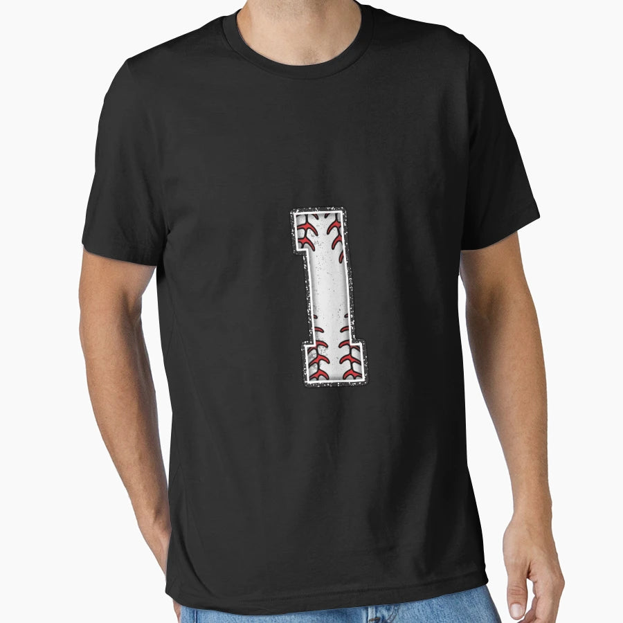 Baseball Number 1 T-Shirt - Custom Art Print Men Women - T-Shirt, Sweatshirt, Hoodie
