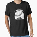 Cincinnati Skyline Baseball T-Shirt - Streetwear Style Men Women - T-Shirt, Sweatshirt, Hoodie