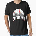 Cleveland Baseball Cityscape Skyline Fan T-Shirt - Graphic Print for Adults - T-Shirt, Sweatshirt, Hoodie