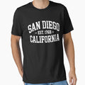 San Diego California Coastal Typography T-Shirt - Graphic Print Men Women - T-Shirt, Sweatshirt, Hoodie