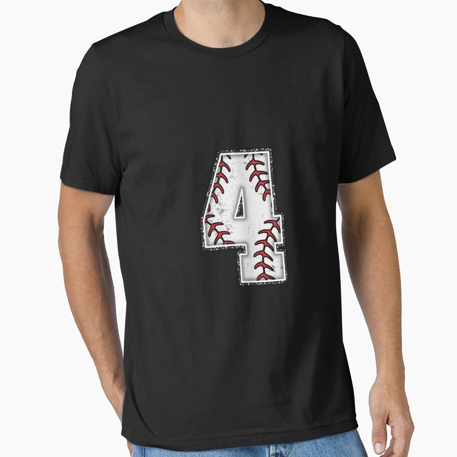 Baseball Number 4 T-Shirt - Aesthetic Graphic Men Women - T-Shirt, Sweatshirt, Hoodie