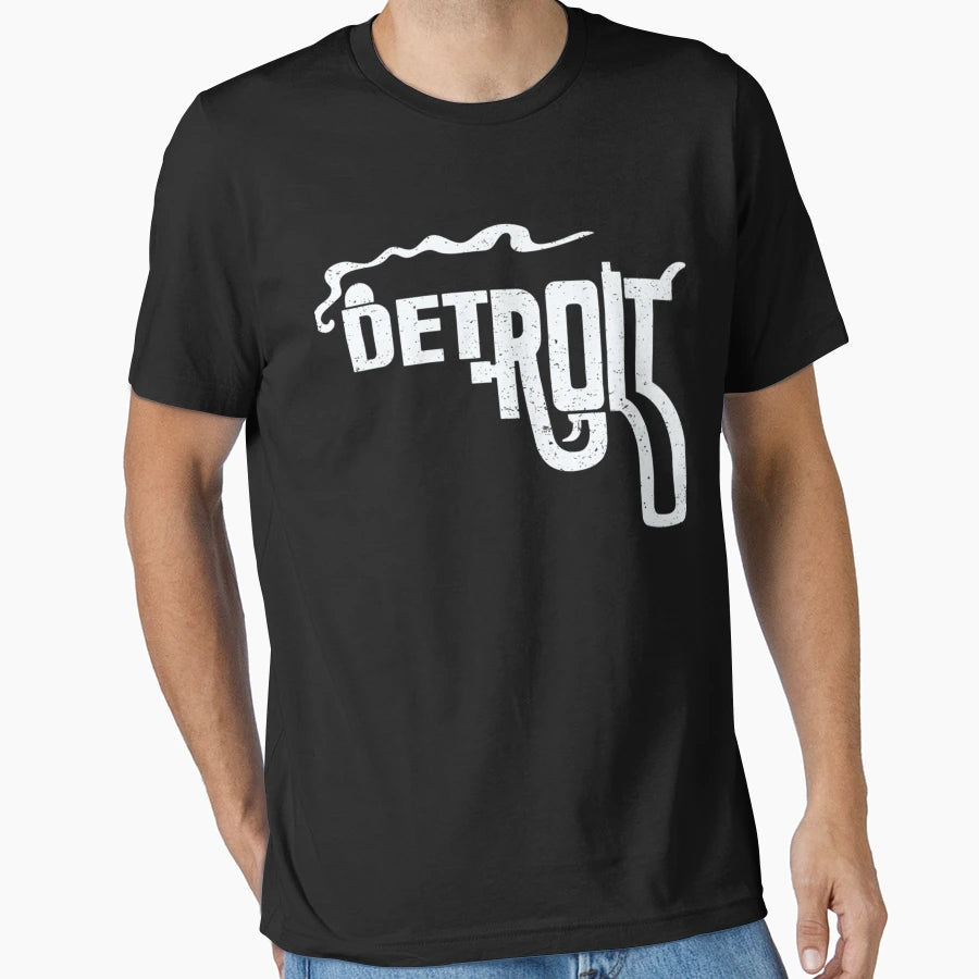 Macs Detroit Smoking Gun T-Shirt - Graphic Print Unisex - T-Shirt, Sweatshirt, Hoodie