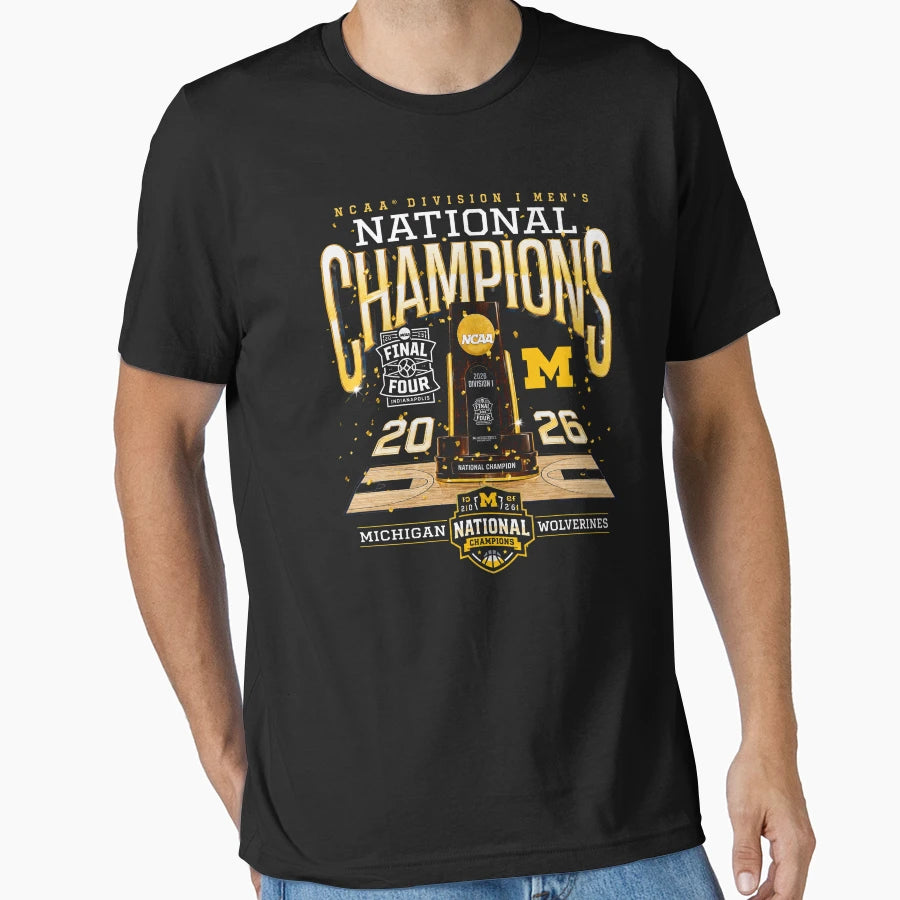 Michigan Mens Basketball National T-Shirt - Aesthetic Graphic Men Women - T-Shirt, Sweatshirt, Hoodie
