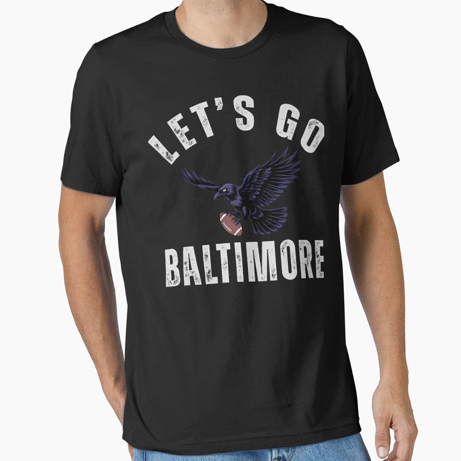 Retrograde Balt Imore Ravens S Lets T-Shirt - Casual Everyday Wear Unisex - T-Shirt, Sweatshirt, Hoodie