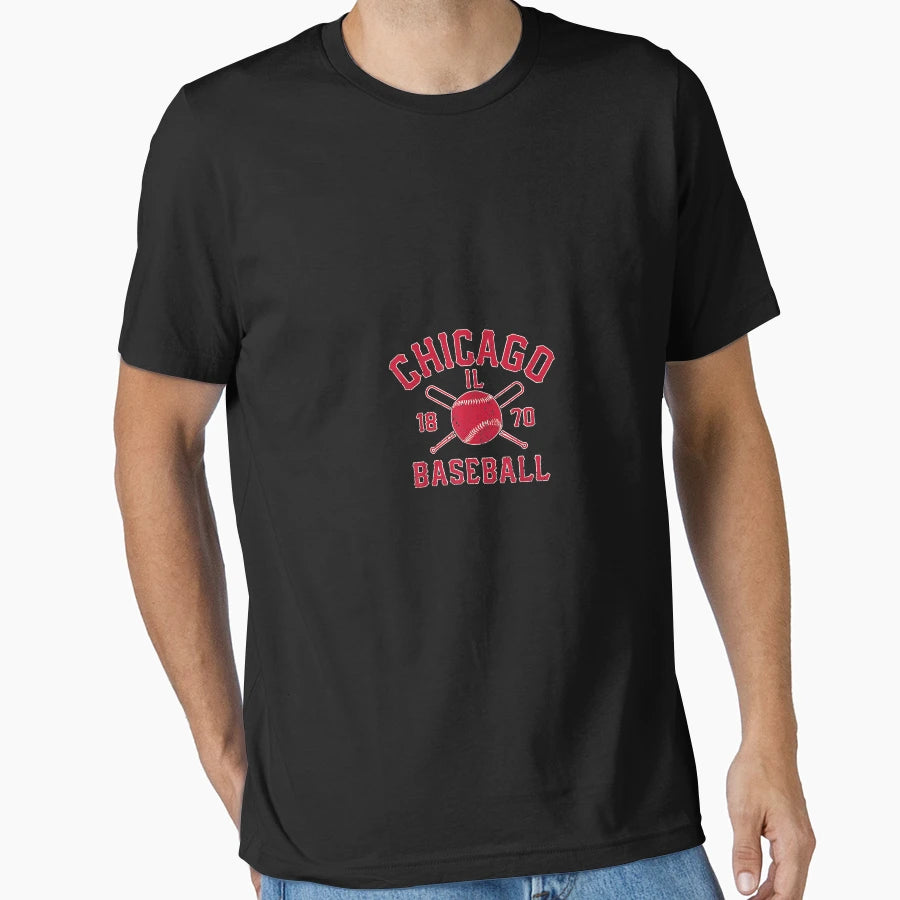 Chicago Baseball Chi Town Distressed T-Shirt - Graphic Print Unisex - T-Shirt, Sweatshirt, Hoodie