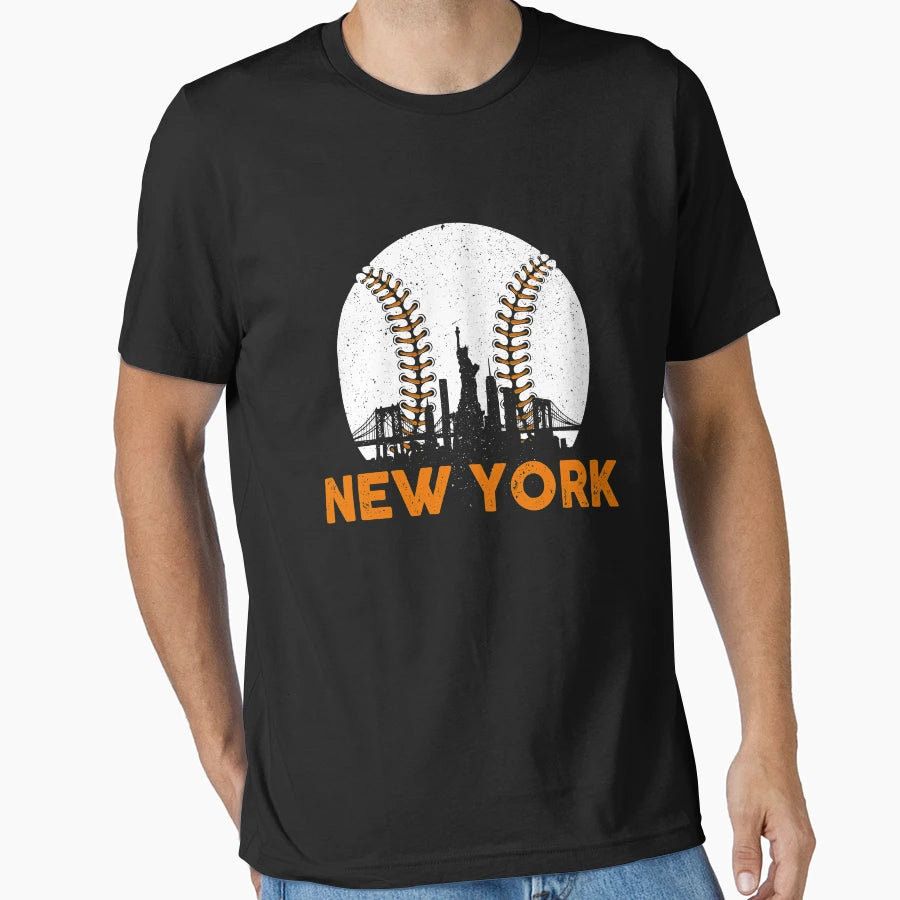 New York Skyline Baseball Lover T-Shirt - Streetwear Style Unisex - T-Shirt, Sweatshirt, Hoodie