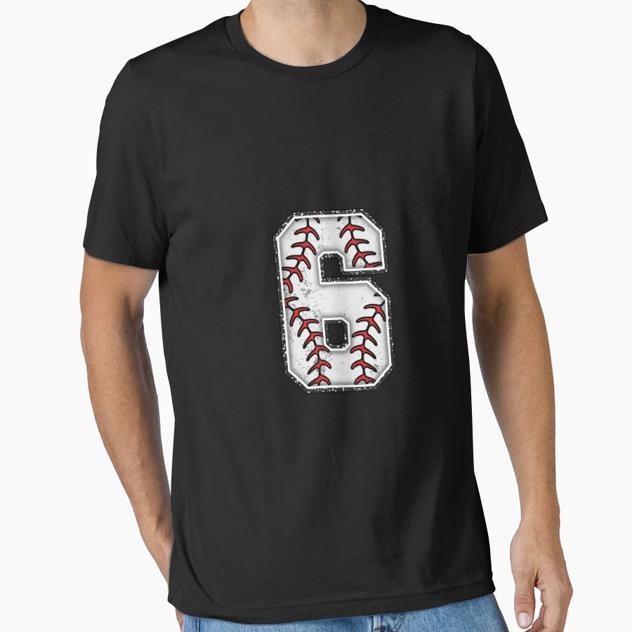 Baseball Number 6 T-Shirt - Streetwear Style for Adults - T-Shirt, Sweatshirt, Hoodie