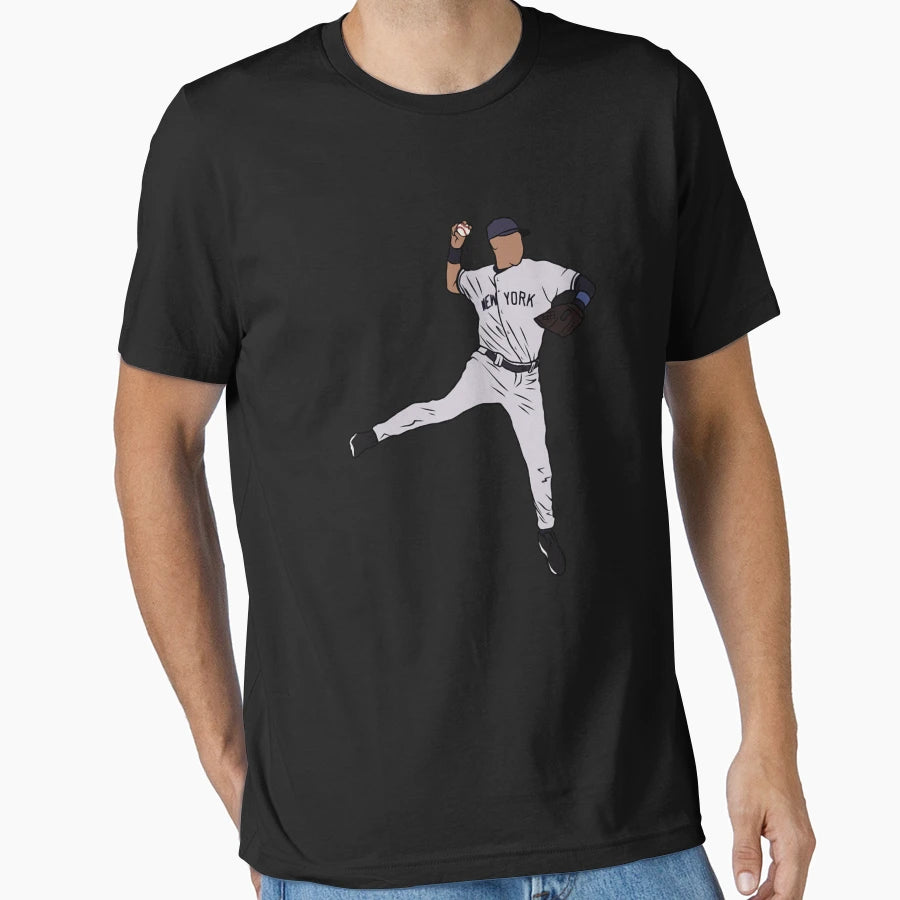 Derek Jeter Jump Throw T-Shirt - Fun Novelty Design Unisex - T-Shirt, Sweatshirt, Hoodie