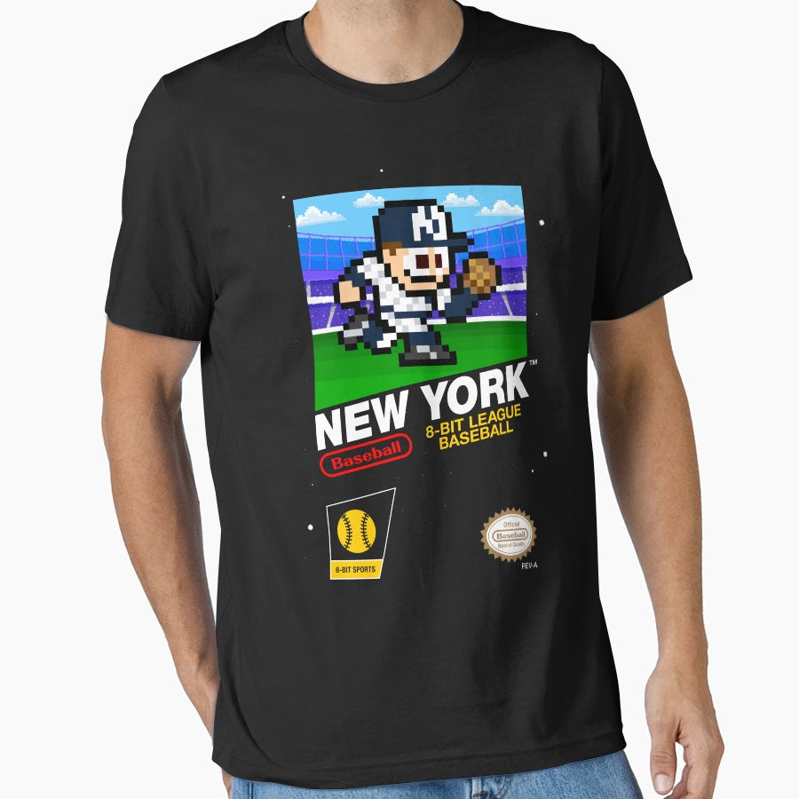 New York 8 Bit Videogame Cart T-Shirt - Novelty Apparel Men Women - T-Shirt, Sweatshirt, Hoodie