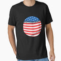 Baseball 4Th July American Flag Usa T-Shirt - Casual Everyday Wear Unisex - T-Shirt, Sweatshirt, Hoodie