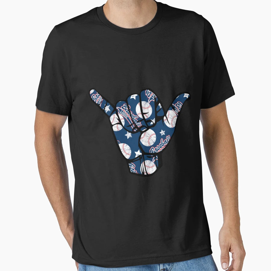 Baseball Hand Sign T-Shirt - Minimalist Print for Adults - T-Shirt, Sweatshirt, Hoodie