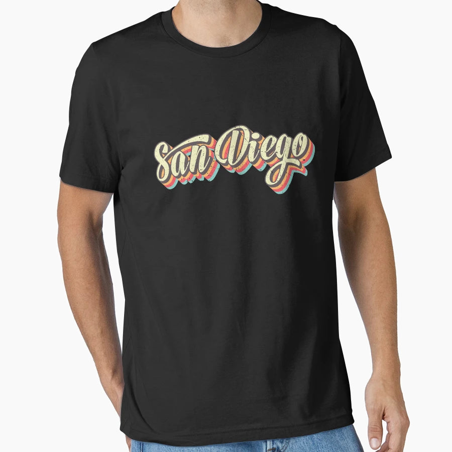 San Diego California Typographic T-Shirt - Unique Graphic for Adults - T-Shirt, Sweatshirt, Hoodie