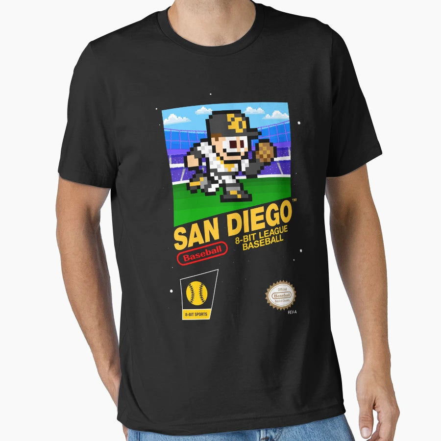 San Diego 8 Bit Videogame Cart T-Shirt - Custom Art Print Men Women - T-Shirt, Sweatshirt, Hoodie