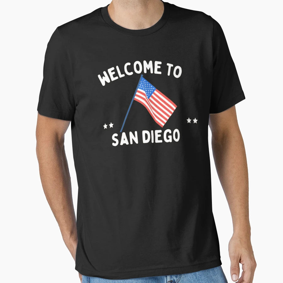 Welcome To San Diego T-Shirt - Custom Art Print Unisex - T-Shirt, Sweatshirt, Hoodie