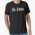 St Louis Saint Louis Usa Gothic Font T-Shirt - Aesthetic Graphic for Adults - T-Shirt, Sweatshirt, Hoodie