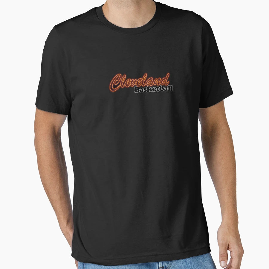 Fan Basketball Cleveland Neon Red And T-Shirt - Streetwear Style Men Women - T-Shirt, Sweatshirt, Hoodie